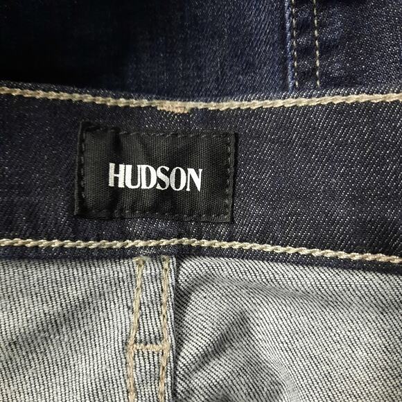 Hudson Byron Jeans Men's Size 38 x 32 Blue Dark Wash Denim Slim Straight - Picture 5 of 11